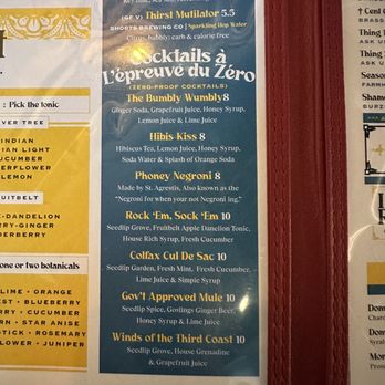 The Unicorn Tavern - Zero proof cocktails - Belgian Near Me - Grand Haven, Michigan