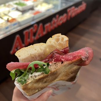 All’Antico Vinaio - La Calvino (special - $20) -- only half of the sandwich is pictured here - Sandwiches Near Me - New York, New York