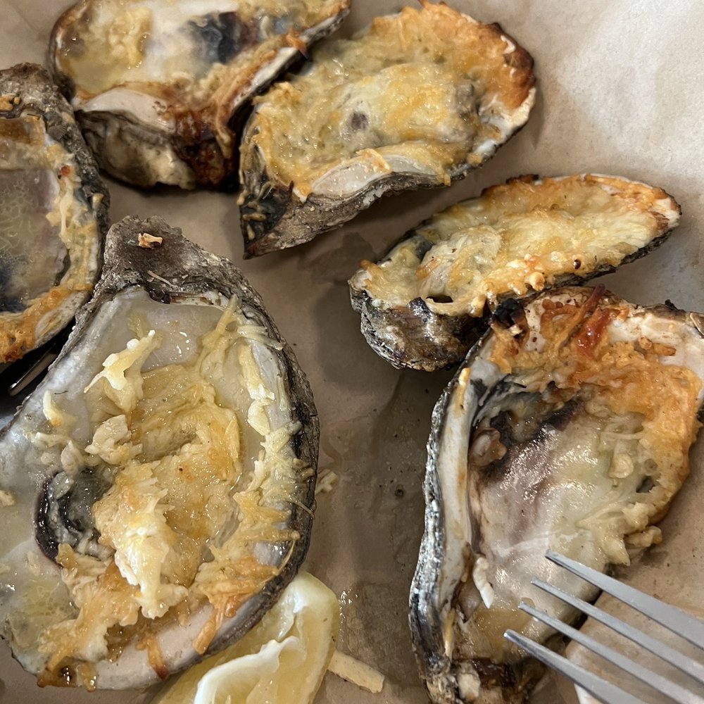 Quality Seafood Wholesale - Grilled Oysters-white wine and parmesan. Delicious! - Seafood Near Me - Austin, Texas