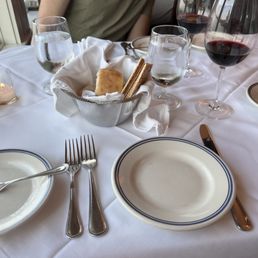 Bread and butter and wine to start