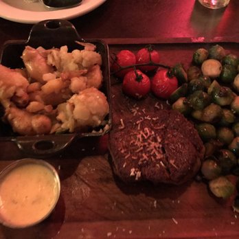 Trinity Place - Filet, brussels, fingerling potatos - Bars Near Me - New York, New York Trinity Place - Filet, brussels, fingerling potatos - Bars Near Me - New York, New York