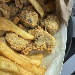 Eastside Fish Fry & Grill - Gizzards and fries, with the house made seasoning which is ranch seasoning.