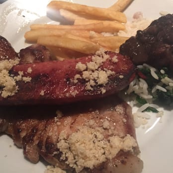 Garota de Ipanema - Tenderloin and Portuguese Sausage dinner is more than ample for sharing. - Brazilian Near Me - Rio de Janeiro, RJ Garota de Ipanema - Tenderloin and Portuguese Sausage dinner is more than ample for sharing. - Brazilian Near Me - Rio de Janeiro, RJ