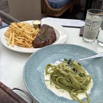 Lemon Grove - Lemon pesto pasta and steak frites - Cocktail Bars Near Me - Los Angeles, California Lemon Grove - Lemon pesto pasta and steak frites - Cocktail Bars Near Me - Los Angeles, California