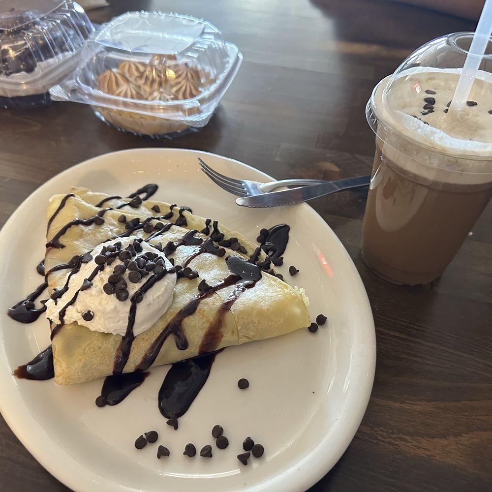 O Happy Bread - Chocolate & Strawberry Crepe with Coffee - Bakeries Near Me - Pahrump, Nevada