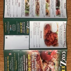 Cozzeria Pizzeria - Menu