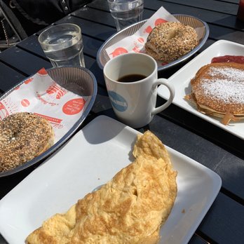 Egg & Milk - Omelette and pancakes in the front, bagels in the back - Breakfast & Brunch Near Me - Göteborg, O
