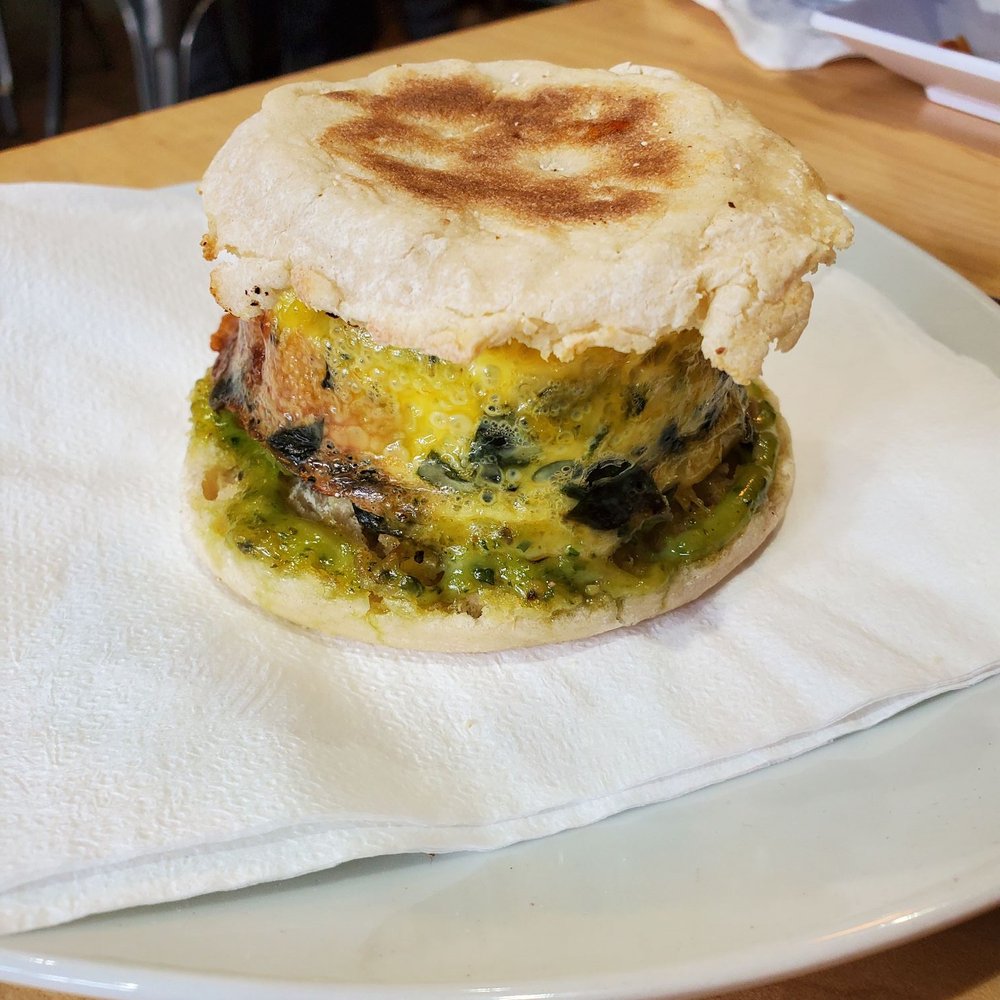 Dolce & Caffè - Egg, spinach and cheese on an English Muffin. Soooooo goooood!!!! - Cafes Near Me - Philadelphia, Pennsylvania Dolce & Caffè - Egg, spinach and cheese on an English Muffin. Soooooo goooood!!!! - Cafes Near Me - Philadelphia, Pennsylvania