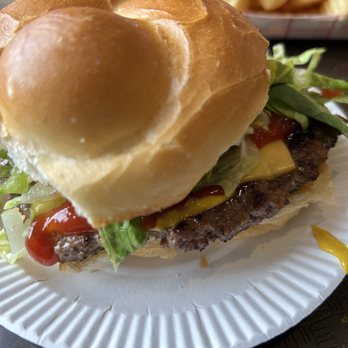 Jim's Ground - Up close Cheese Burger - Burgers Near Me - Rochester, New York