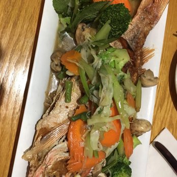Viet Thai Cafe - Deep fried red snapper in whole, soooo good dipping in hot sauce. - Thai Near Me - Orlando, Florida Viet Thai Cafe - Deep fried red snapper in whole, soooo good dipping in hot sauce. - Thai Near Me - Orlando, Florida