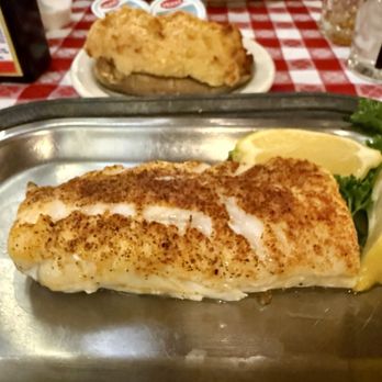 Merichka's Restaurant - Baked cod with double baked potato - Steakhouses Near Me - Crest Hill, Illinois