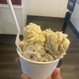 Ice cream: Moose Tracks Cookie dough: cake batter