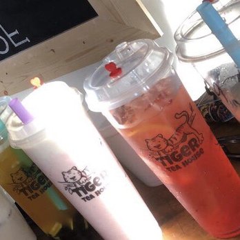Tiger Tea House - Mango lover, sea salt crema, strawberry cheesecake, green strawberry - Bubble Tea Near Me - Hanford, California Tiger Tea House - Mango lover, sea salt crema, strawberry cheesecake, green strawberry - Bubble Tea Near Me - Hanford, California
