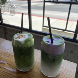 Pina colada matcha and ube matcha