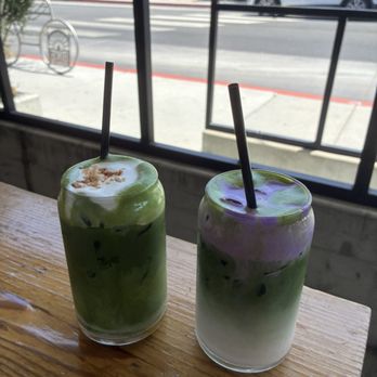 Lazy Dough - Pina colada matcha and ube matcha - Breakfast & Brunch Near Me - Long Beach, California