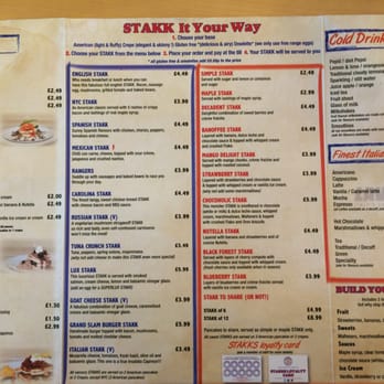 Stakks - Menu. - Creperies Near Me - Southampton, HAM