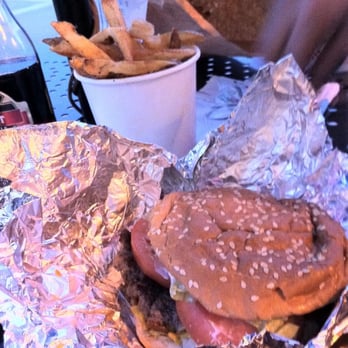 Five Guys - Little bacon burger next to cajun fries. - Burgers Near Me - Sunnyvale, California Five Guys - Little bacon burger next to cajun fries. - Burgers Near Me - Sunnyvale, California