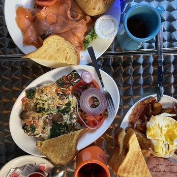 EJ's Luncheonette - Two Eggs Any Style, Greek Omelette and the lox plate - Diners Near Me - New York, New York