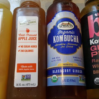 Sprouts Farmers Market - Fresh juices $3.99, Sprouts kombucha $2, other to right $2.50 (6/10/20) - Grocery Near Me - Seattle, Washington