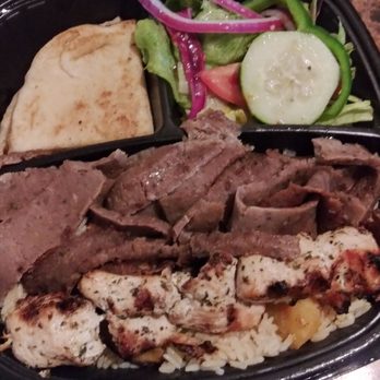 Just Kabobs - Combo plate with gyro and chix... So Good!!! - Greek Near Me - Midlothian, Illinois