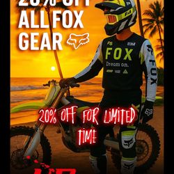 Hawaii Rides - Check it out for a limited time 20% off all Fox gear at Hawai rides in Wahiawa. Best deals on the island for motocross.