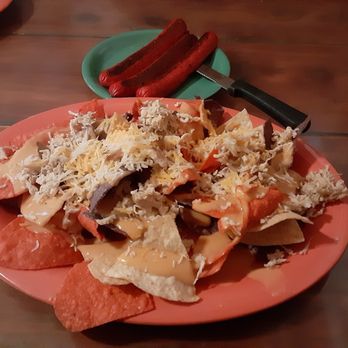 Rivertowne BBQ - Nachos and links - Barbeque Near Me - Ozark, Arkansas Rivertowne BBQ - Nachos and links - Barbeque Near Me - Ozark, Arkansas