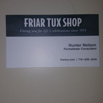 Friar Tux - He is the man - Men's Clothing Near Me - Orange, California