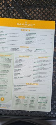 Menu photo 1 The Oakmont Flagstaff, AZ
