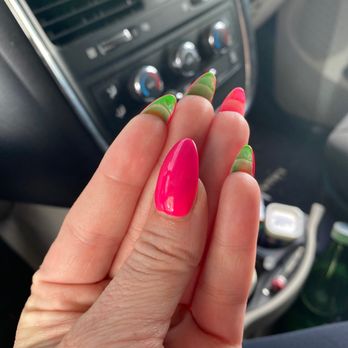 Nail Art - The nails are two different colors and very thick. - Nail Salons Near Me - Wilmington, Delaware Nail Art - The nails are two different colors and very thick. - Nail Salons Near Me - Wilmington, Delaware