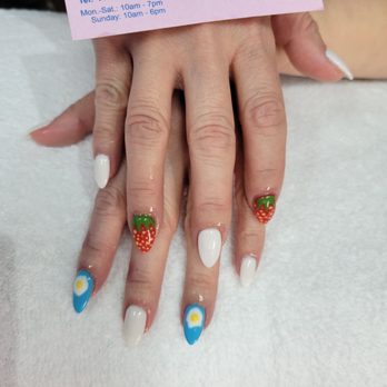 Sarah Nails Spa - Dipping Full set And design  I found my new nail shop.  They are the best in San Francisco!!  Love  it - Nail Salons Near Me - San Francisco, California