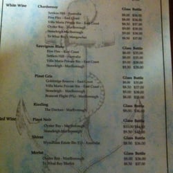 Ship And Anchor - Wine list