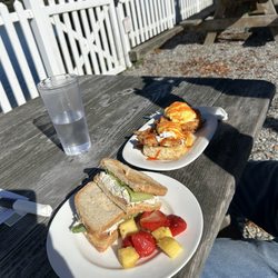 Edd's Place - Chicken salad sandwich and chicken Benedict