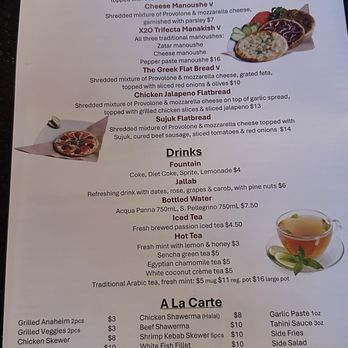 Cafe X2O, La Verne - Menu - Mediterranean Near Me - La Verne, California Cafe X2O, La Verne - Menu - Mediterranean Near Me - La Verne, California