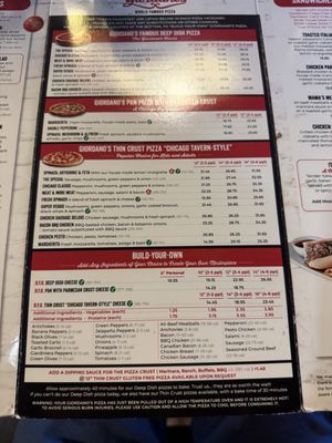 Menu photo 1 Giordano's Schaumburg, IL