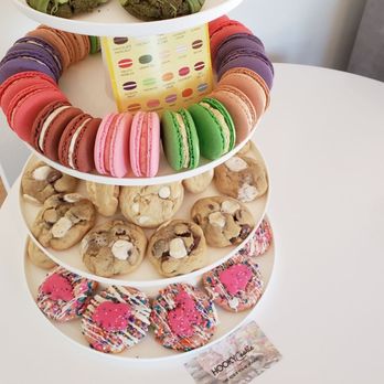 HookyCookie - a three tiered display of macarons - Desserts Near Me HookyCookie - a three tiered display of macarons - Desserts Near Me