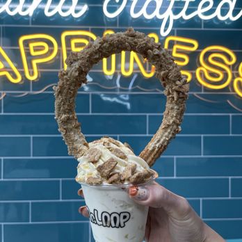 Mr Loop - Cinnamon Toast Crunch Loop Churros with Vanilla Soft Serve - Desserts Near Me - Mississauga, Ontario Mr Loop - Cinnamon Toast Crunch Loop Churros with Vanilla Soft Serve - Desserts Near Me - Mississauga, Ontario