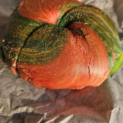 The Bagel Place - Rainbow bagel with strawberry cream cheese.