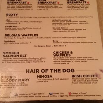 Piper's Pub - Brunch menu. Regular menu also available! - British Near Me - Pittsburgh, Pennsylvania Piper's Pub - Brunch menu. Regular menu also available! - British Near Me - Pittsburgh, Pennsylvania