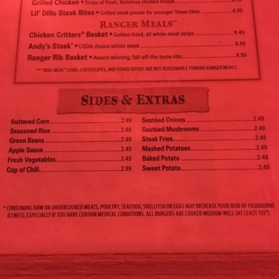 Menu photo 8 Texas Roadhouse Hadley, MA