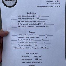 Iron Works Grill - Menu. Faster if you bring a pen and fill it out ahead of time.