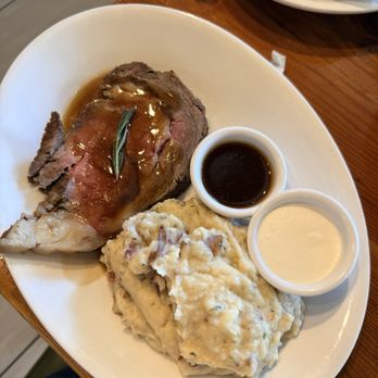Tiano's Restaurant - Their "rare", but really medium well, Prime rib with garlic mashed potatoes. - Steakhouses Near Me - Waipahu, Hawaii Tiano's Restaurant - Their "rare", but really medium well, Prime rib with garlic mashed potatoes. - Steakhouses Near Me - Waipahu, Hawaii