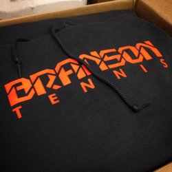 Custom screen printed hoodies for the Branson High School tennis team!