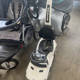My kid was sitting on this peacefully when the worker yelled at us
