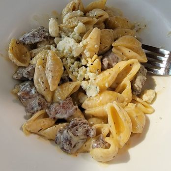 Va Bene - Bistecca - steak tips and pasta in gorgonzola sauce - Italian Near Me - Duluth, Minnesota Va Bene - Bistecca - steak tips and pasta in gorgonzola sauce - Italian Near Me - Duluth, Minnesota