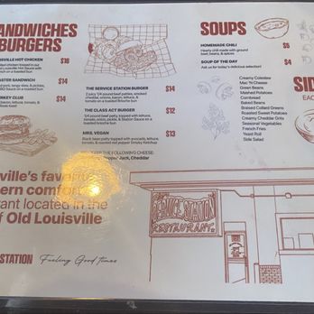The Service Station Restaurant - Menu, side 2 -- January 2026 - Sandwiches Near Me - Louisville, Kentucky The Service Station Restaurant - Menu, side 2 -- January 2026 - Sandwiches Near Me - Louisville, Kentucky
