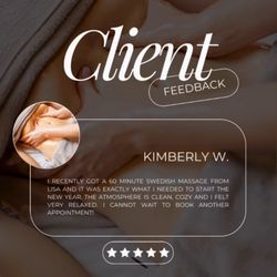 Mindful Touch Massage - Love hearing great feedback from my clients.