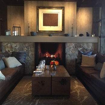 Davis Estates - Cozy fireplace room, you can do a tasting here! - Wineries Near Me - Calistoga, California