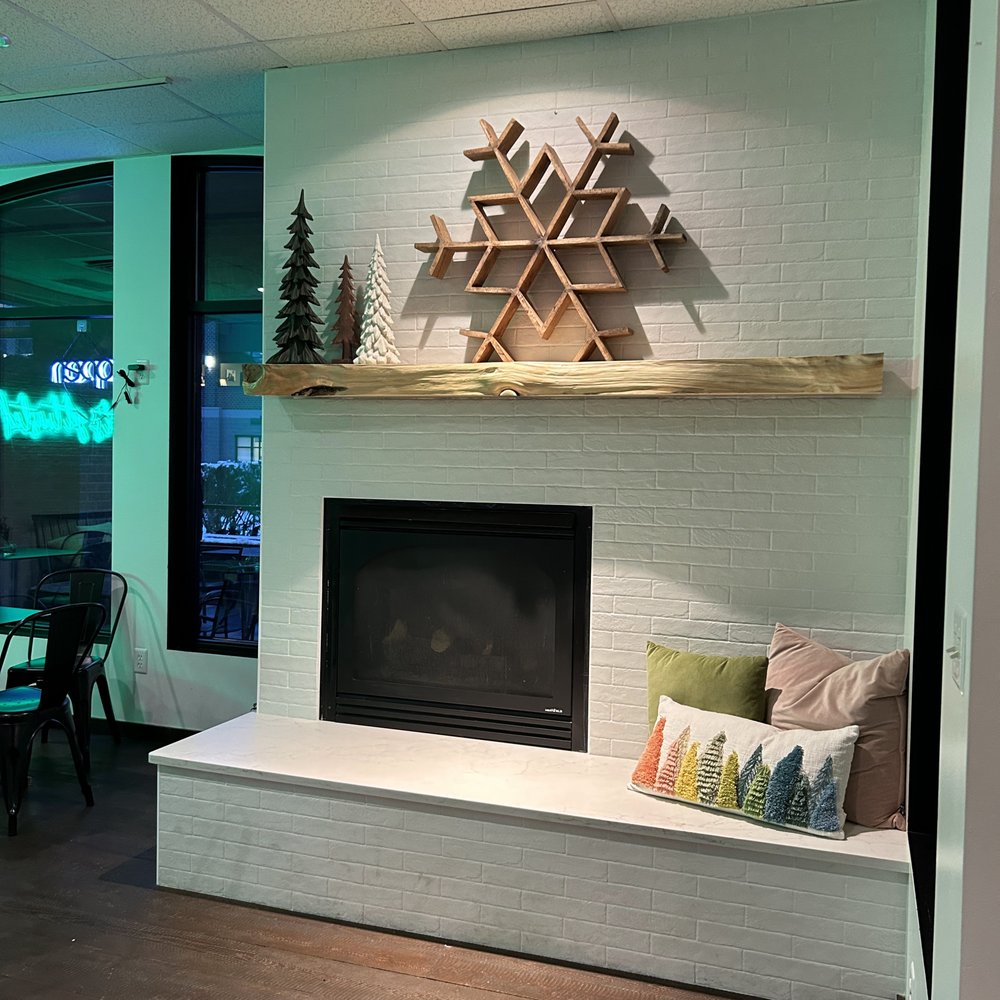 Twisted Sugar - a fireplace in a modern office - Desserts Near Me - Spokane, Washington Twisted Sugar - a fireplace in a modern office - Desserts Near Me - Spokane, Washington