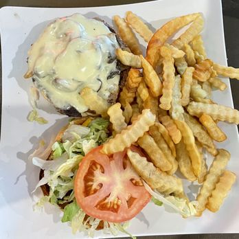 Corona Beach House - Corona Beach House, Miami International Airport. Mushroom, Onion and Swiss Burger ($19). Is this really airport food? - American Near Me - Miami, Florida Corona Beach House - Corona Beach House, Miami International Airport. Mushroom, Onion and Swiss Burger ($19). Is this really airport food? - American Near Me - Miami, Florida