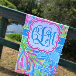 Personalized monogram beach towels with many prints and styles to choose from